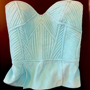 Parker strapless Penelope peplum shirt